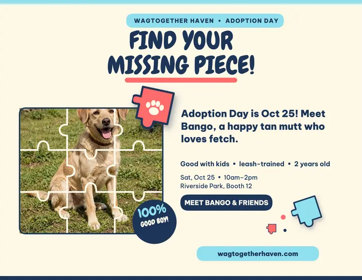 Wagtogether Haven puzzle adoption flyer template