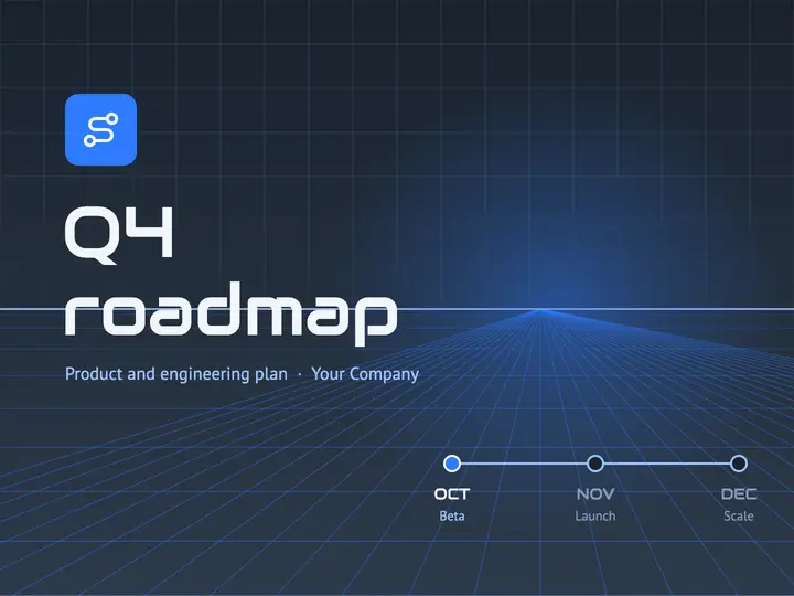 Q4 roadmap title slide template