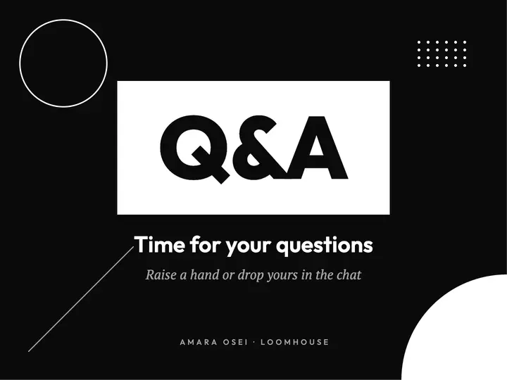 Q&A time slide template