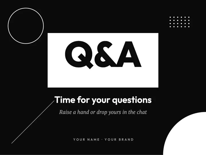 Q&A time slide template