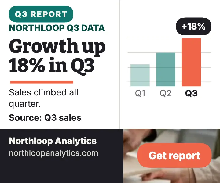 Northloop quarterly growth chart slide ad template