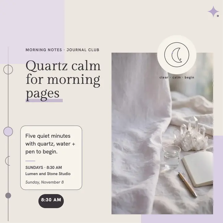 Quartz morning journal ritual post template