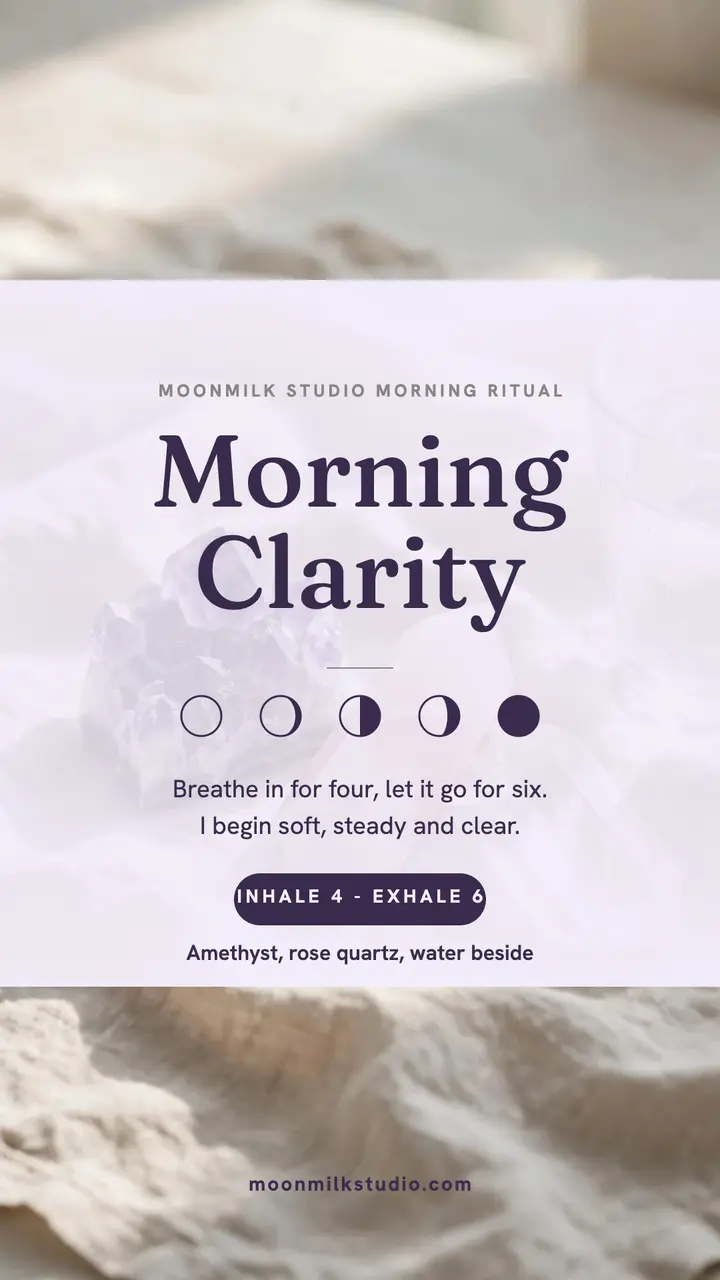 Moonmilk morning clarity journal story template