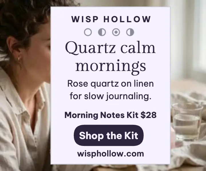 Wisp Hollow morning notes kit ad template
