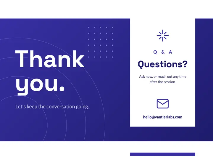 Questions closing slide template