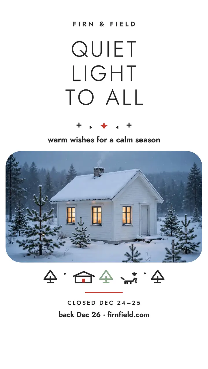 Quiet Light Christmas story, Firn and Field template