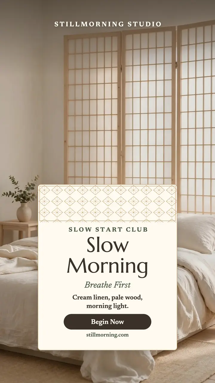Slow Morning reset story, Stillmorning: morning reset story template