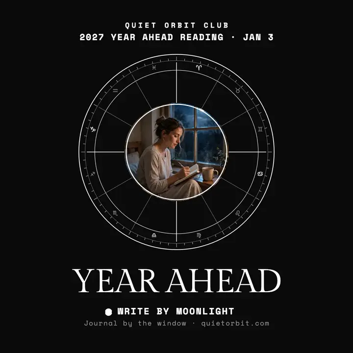 Quiet Orbit Club year ahead moonlight post template