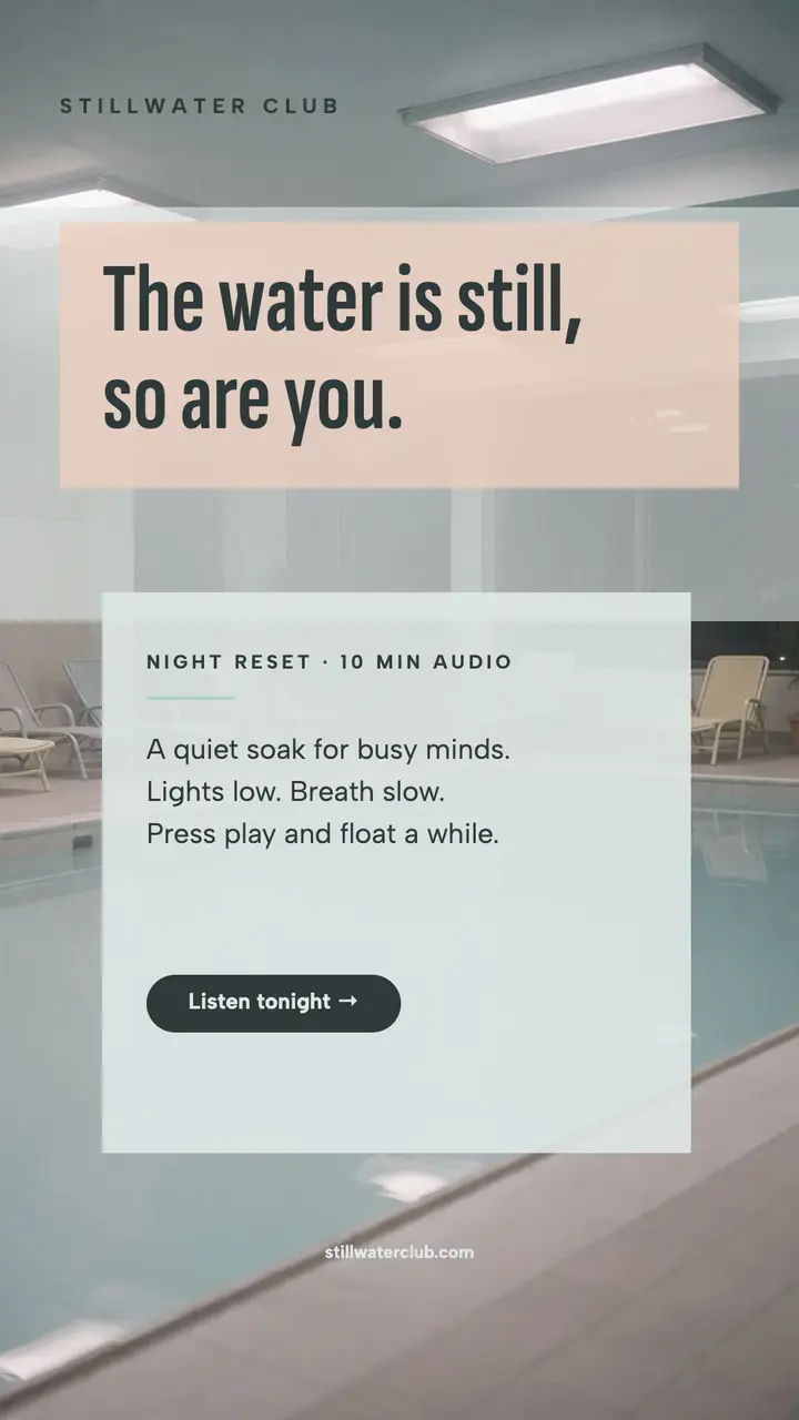 Stillwater Club quiet pool reset story template