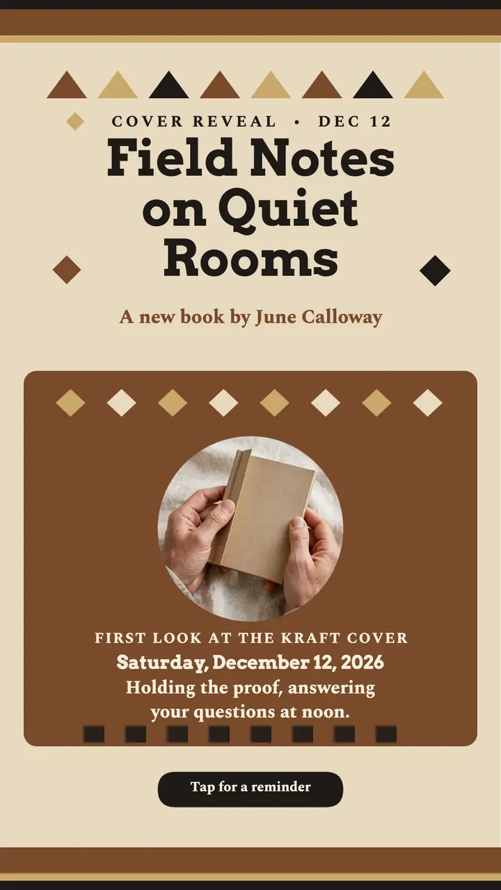Quiet Rooms cover reveal story template