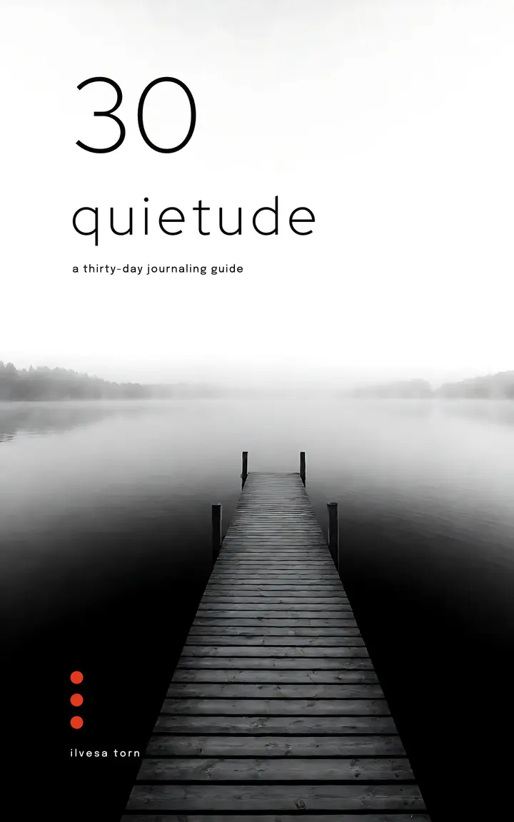 Quietude 30-day journaling guide ebook cover template