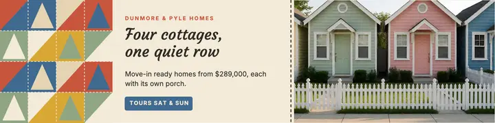Quilt Row Cottages homes banner, patchwork quilt template