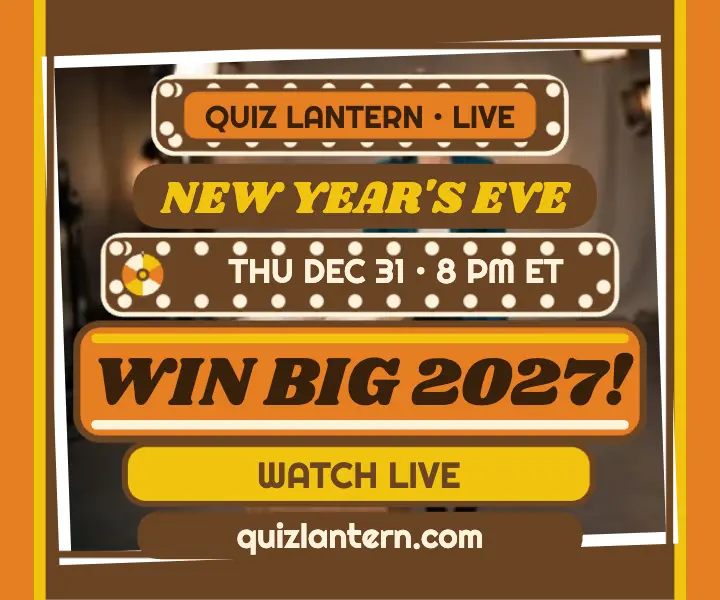 Quiz Lantern New Year quiz livestream ad template