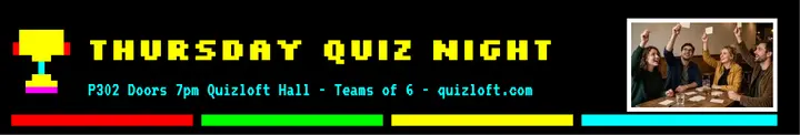Quizloft Thursday quiz teletext cover: quiz night linkedin cover template
