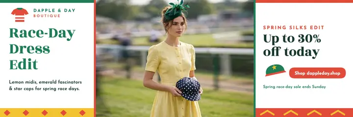 Dapple and Day race day dress header template