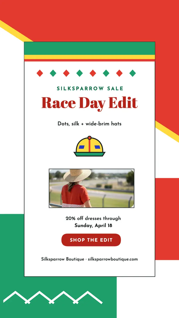 Silksparrow Race Day Edit fashion story template