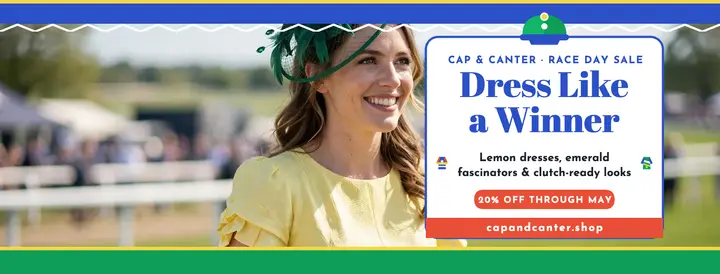 Cap and Canter race day sale cover template