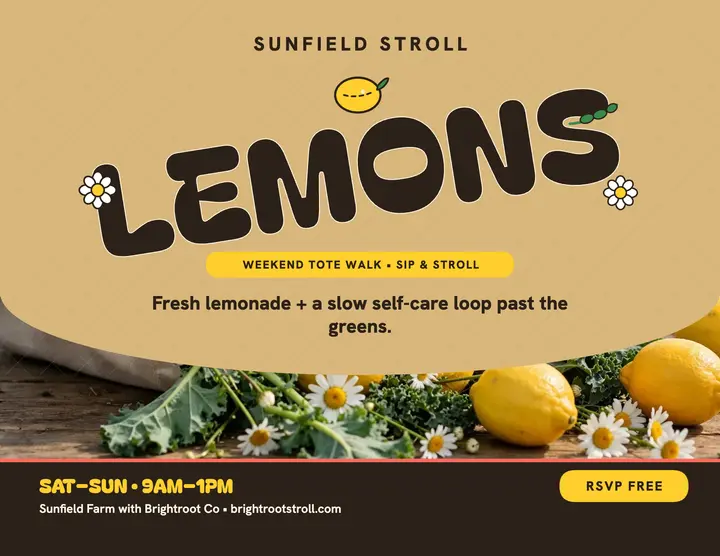Sunfield Stroll market tote wellness flyer template