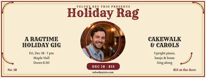 Velvet Key Trio holiday rag cover template