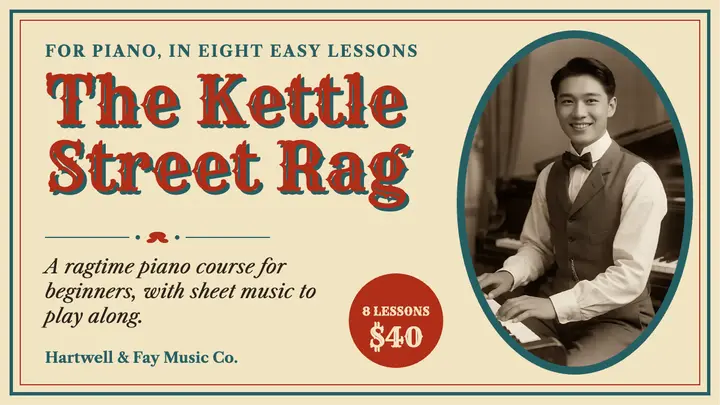 Kettle Street Rag piano course thumbnail template