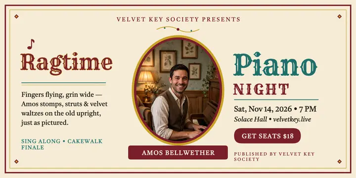 Velvet Key ragtime piano night post template