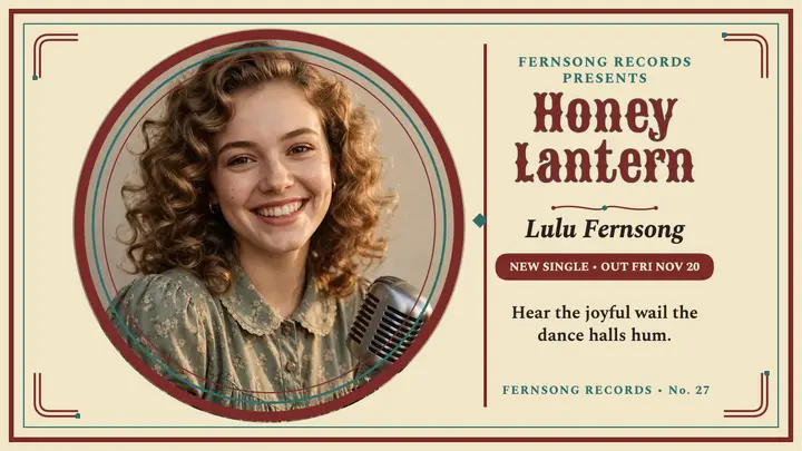 Honey Lantern ragtime single thumbnail template