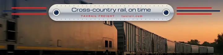Tavrail Freight cross-country rail LinkedIn banner template