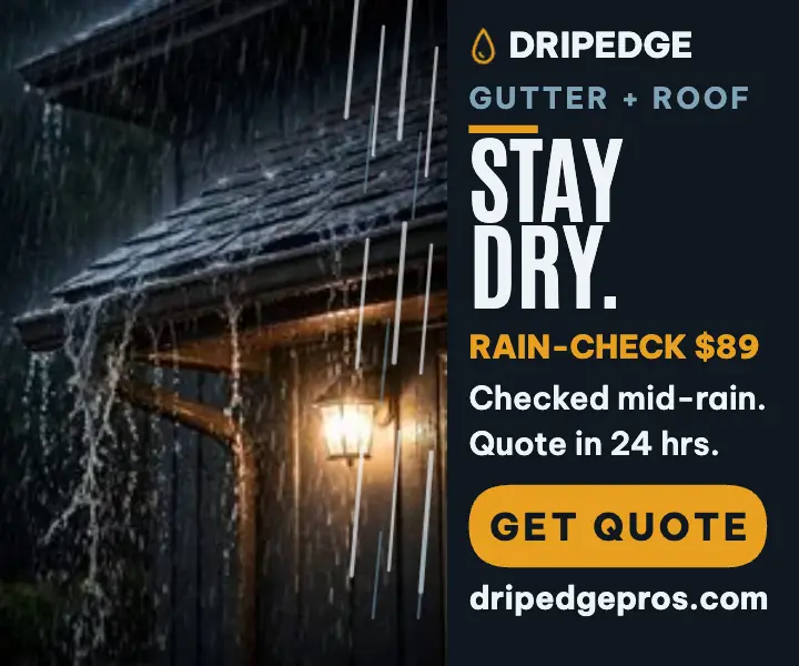 Dripedge Pros rain-check medium ad template