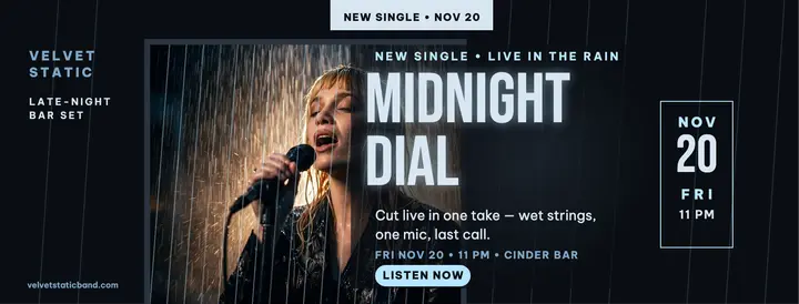 Velvet Static Midnight Dial rain cover template