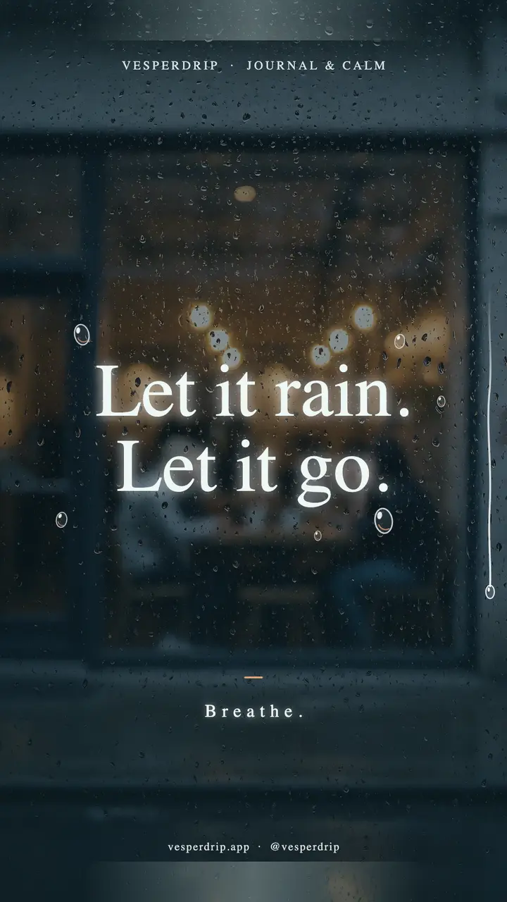 Vesperdrip let it rain journaling story template