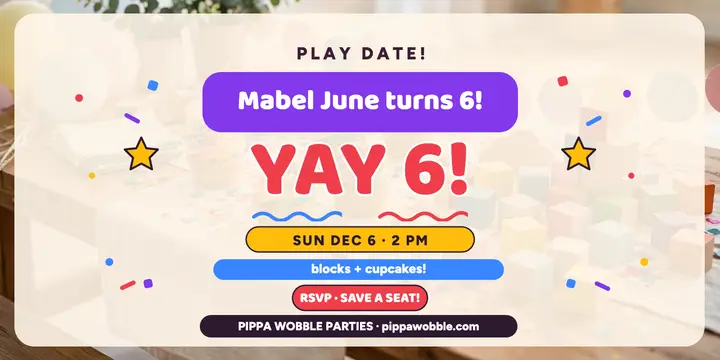 Rainbow birthday play date post template