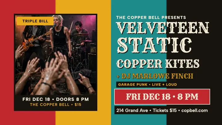 Velveteen Static triple bill gig thumbnail template