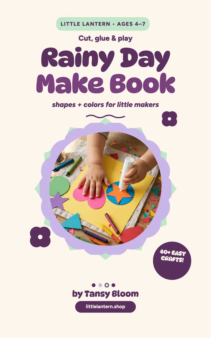 Rainy Day Make Book kids ebook cover template