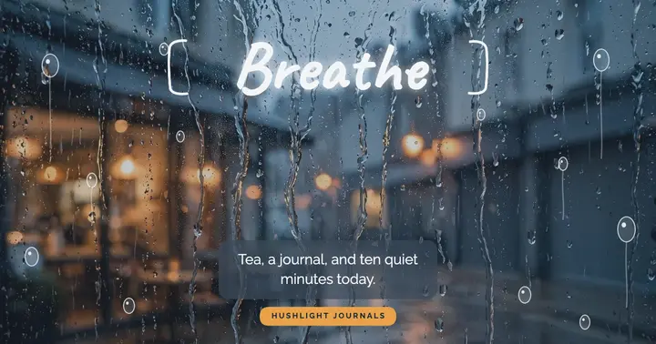 Rainy day journaling Breathe post template