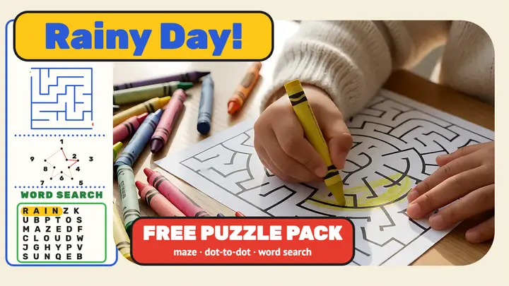 Puddlebook Play rainy day puzzle pack thumbnail template