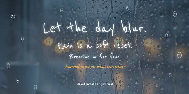 Rainy day reset journal prompt post template
