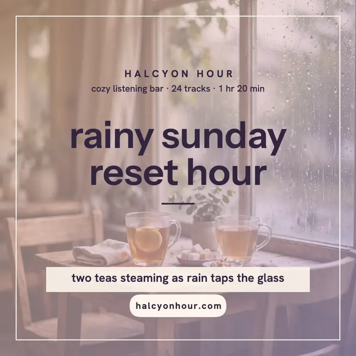 Rainy Sunday Reset Hour playlist post template
