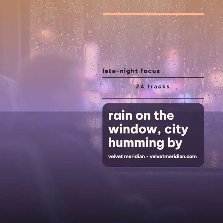 Velvet Meridian rainy bus focus playlist template