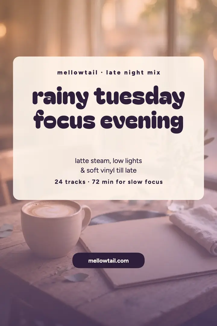 Mellowtail rainy tuesday playlist poster: mood playlist poster template