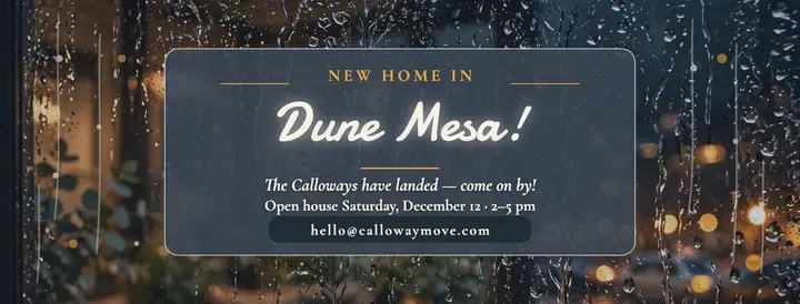 Rainy window moving cover, Calloway template