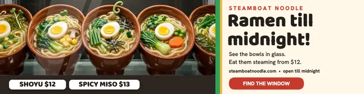 Steamboat Noodle late ramen billboard: ramen billboard template