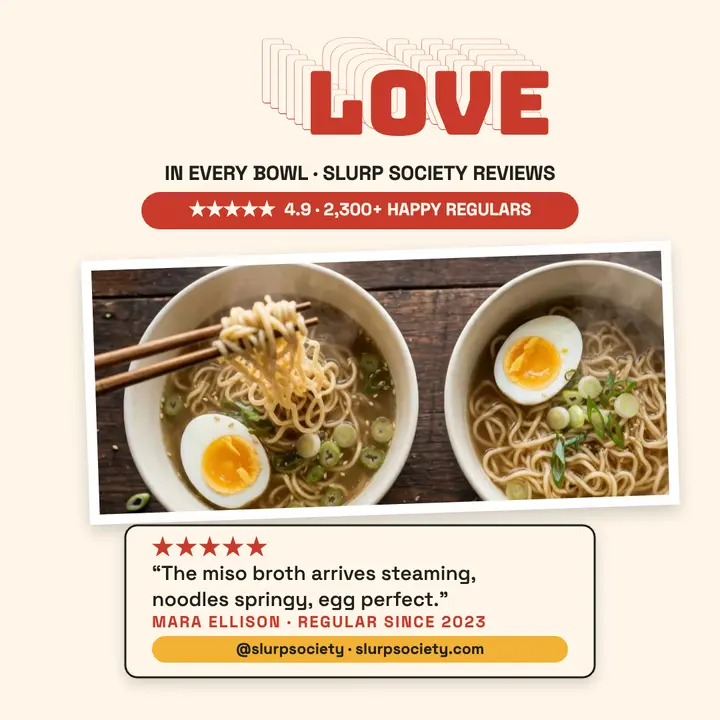 Slurp Society ramen love reviews post template