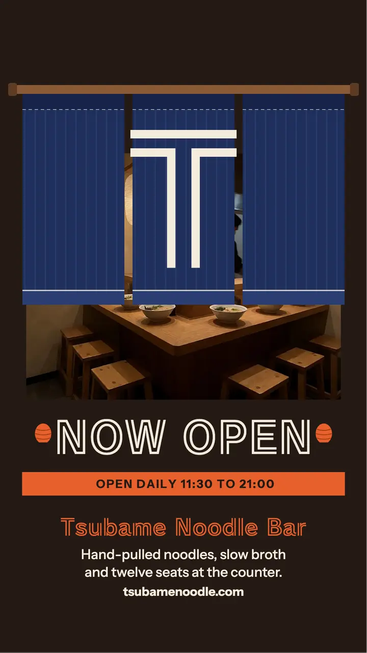 Tsubame Noodle Bar opening story template