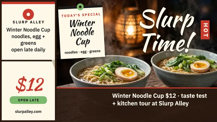 Slurp Alley ramen special thumbnail template