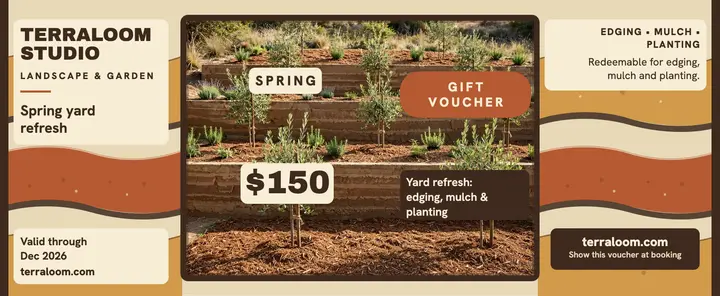 Terraloom spring yard refresh voucher template