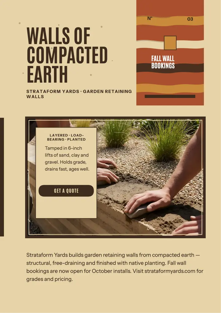 Strataform rammed-earth wall flyer template