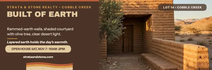 Cobble Creek rammed-earth home header template