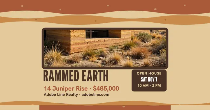 Adobe Line rammed earth home post template