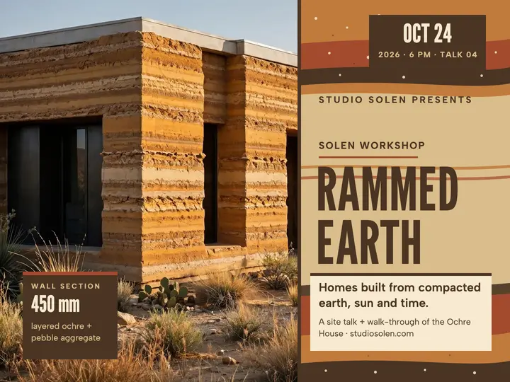 Studio Solen rammed earth talk slide template