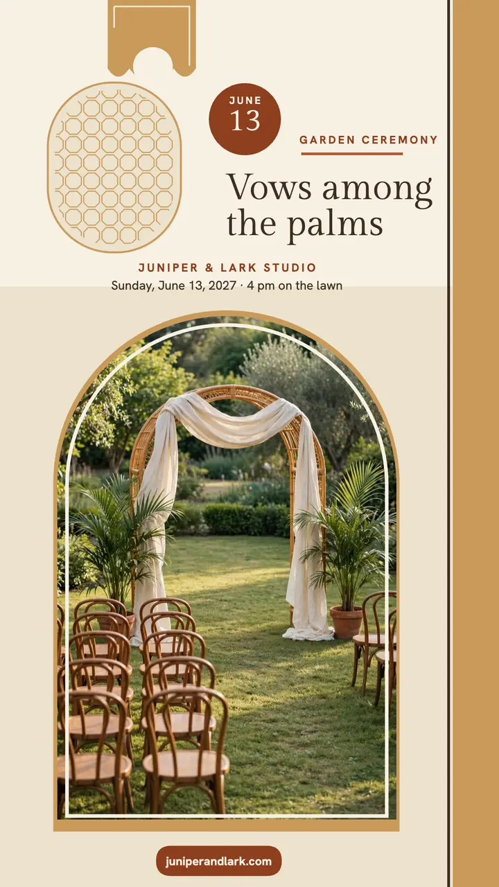 Rattan garden vow story template
